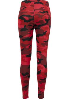 Urban Classics női leggings, red camo
