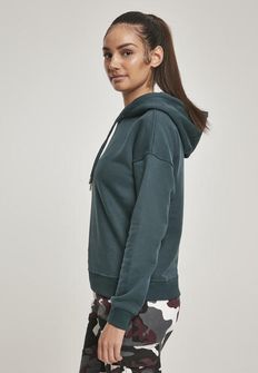 Urban Classics női pulóver kapucnis, zöld