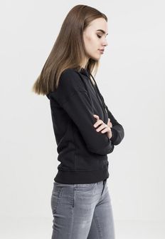 Urban Classics női pulóver kapucnival, fekete
