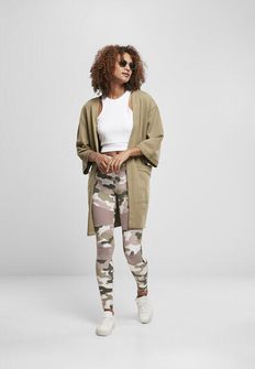 Urban Classics női Tech Mesh leggings, duskrose camo