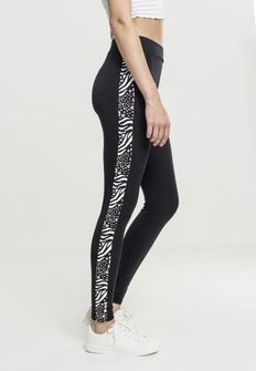 Urban Classics női Side Stripe Zoo leggings, fekete