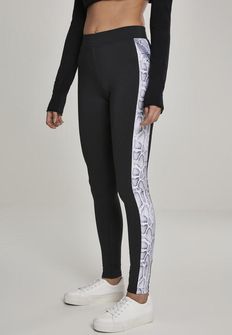 Urban Classics női Side Striped Pattern leggings, fekete snake