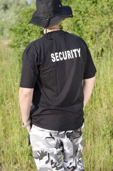 MFH feliratos póló security, minta fekete, 160g/m2