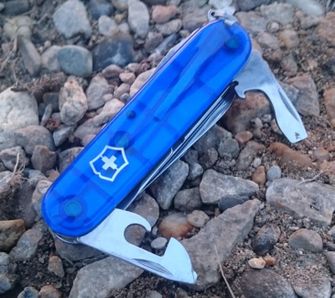 Victorinox zsebkés transzparens 91mm Huntsman kék