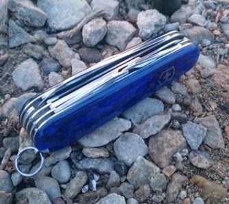 Victorinox zsebkés transzparens 91mm Huntsman kék