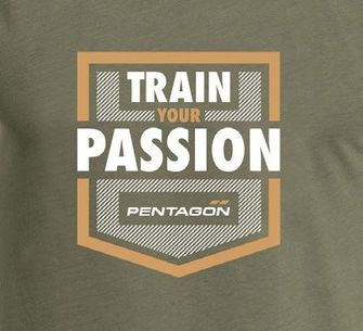 Pentagon Astir Train your passion póló, olivazöld