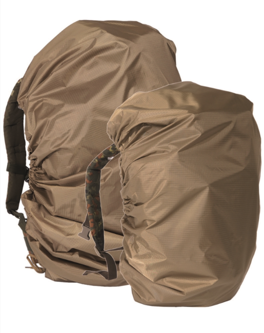 Mil-tec vízálló huzat hátizsákra 130 literig, coyote színű