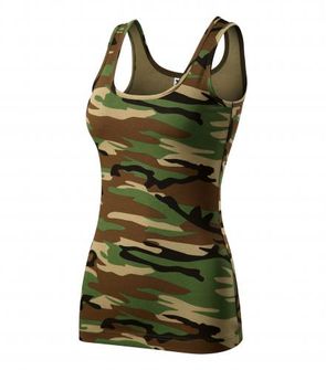 Malfini Camouflage női trikó, brown 180g/m2