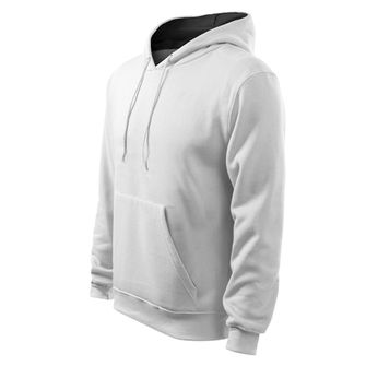Malfini Hooded  pulóver kapucnival, fehér, 320g/m2