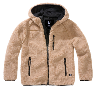 Brandit gyermek Teddyfleece kabát kapucnival, teve színű