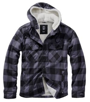 Brandit Lumberjacket kapucnis dzseki, fekete-szürke