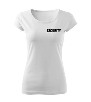 DRAGOWA női póló feliratos  SECURITY , fehér