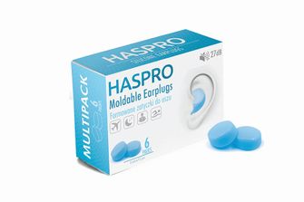 HASPRO 6P szilikon füldugó, kék