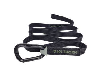 K9 Thorn póráz petzl karabinerrel, fekete, XL