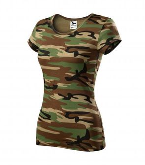 Malfini Camouflage női terepmintás trikó, brown, 150g/02