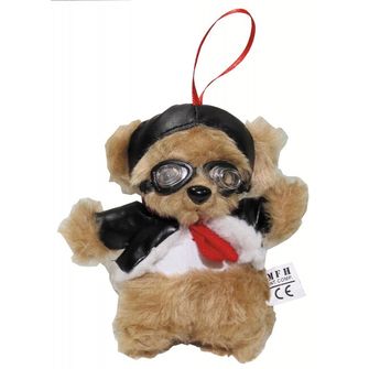 MFH Teddy maci pilóta szemüveggel, kb. 14 cm