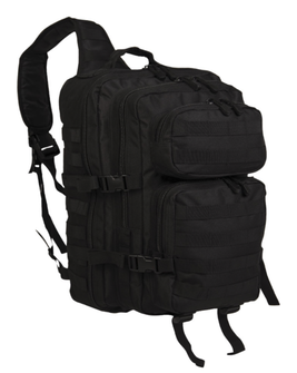 Mil-tec Assault large egy vállpántos hátizsák, fekete 29L