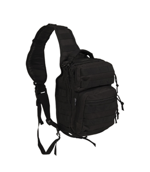 Mil-tec Assault small egy vállpántos hátizsák, fekete színű 10L