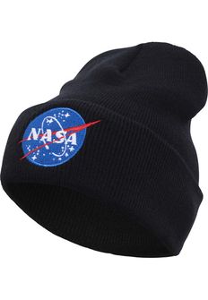 NASA Beanie Insignia téli sapka, fekete