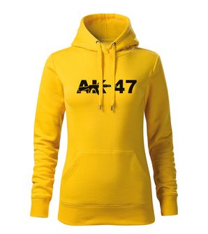 DRAGOWA kapucnis női pulóver ak47, sárga 320g / m2