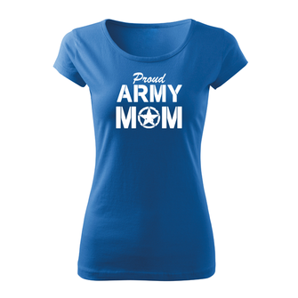 DRAGOWA női rövid ujjú trikó army mom, kék 150g/m2