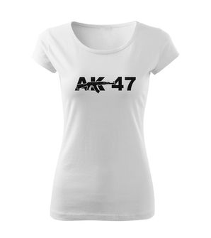 DRAGOWA női póló ak47, fehér 150g/m2