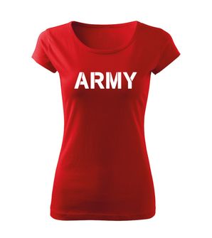 DRAGOWA női póló army, piros 150g/m2