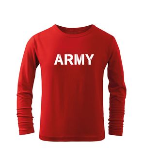 DRAGOWA Gyerek hosszú ujjú póló Army, piros