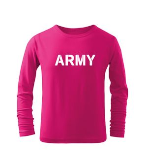 DRAGOWA Gyerek hosszú ujjú póló Army, rózsaszín