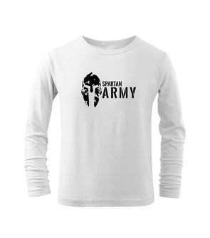 DRAGOWA Gyerek hosszú ujjú póló Spartan army, fehér