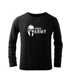 DRAGOWA Gyerek hosszú ujjú póló Spartan army, fekete