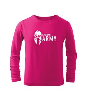 DRAGOWA Gyerek hosszú ujjú póló Spartan army, rózsaszín