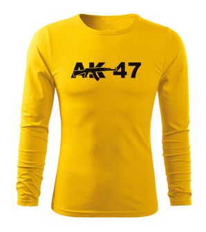 DRAGOWA Fit-T hosszú ujjú póló ak47, sárga 160g/m2
