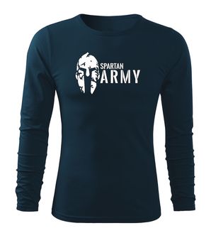 DRAGOWA Fit-T hosszú ujjú póló spartan army, sötétkék160g/m2