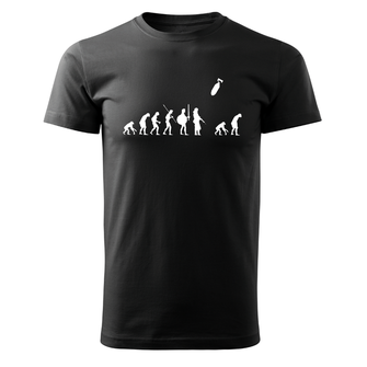 DRAGOWA rövid póló evolúció, fekete 160g/m2