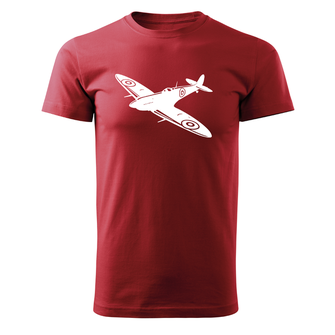 DRAGOWA rövid póló  repülőgép, piros 160g/m2