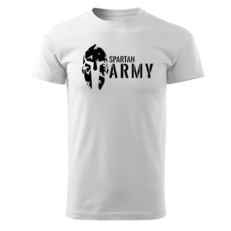 DRAGOWA rövid póló spartan army, fehér 160g/m2