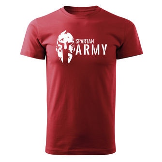 DRAGOWA rövid póló spartan army, piros 160g/m2