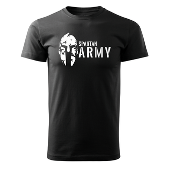 DRAGOWA rövid póló spartan army, fekete 160g/m2