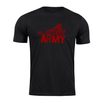 DRAGOWA rövid póló spartan army RedNabis, fekete  160g/m2