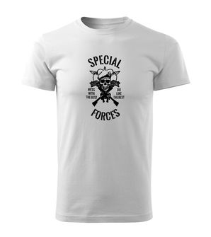DRAGOWA rövid póló special forces, fehér 160g/m2