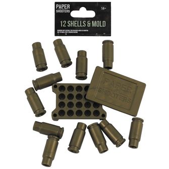 PAPER SHOOTERS Papír lövedékek, 12 darab + forma