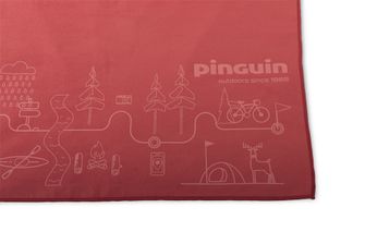 Pinguin Micro törölköző térkép 40 x 80 cm, piros