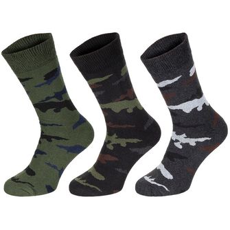 MFH Esercito 3 darabos zokni, terepszínű zokni, camo
