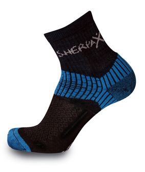 SherpaX /Apasox Misti vékony zokni fekete-kék