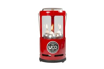 UCO Hordozható lámpa 3 gyertyához, piros színű