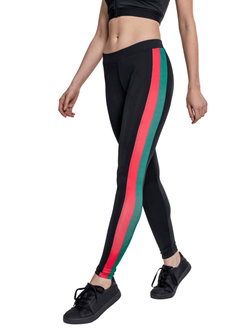 Urban Classics női Side Stripe leggings, fekete