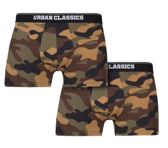Urban Classics férfi boxer alsónadrág 2-pack, wood camo