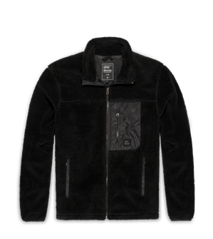 Vintage Industries Kodi bélelt sherpa fleece kapucnis pulóver, fekete