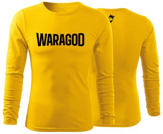 WARAGOD Fit-T hosszú ujjú póló FastMERCH, sárga 160g/m2